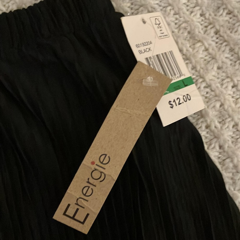 energie Black Pleated Skirt Size Large NEW NWT - Picture 4 of 8